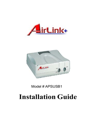 Airlink - APSUSB1 pdf manual